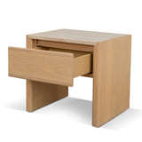 Ex Display - Linden 55cm Travertine Top Bedside Table - Crème Ash Bedside Table Kodak-Core