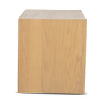 Ex Display - Linden 55cm Travertine Top Bedside Table - Crème Ash Bedside Table Kodak-Core