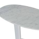 Alwin 60cm Marble Side Table - White Base Side Table NY-Core
