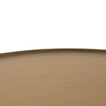 Pravina 45cm Brushed Gold Side Table - Travertine Side Table NY-Core