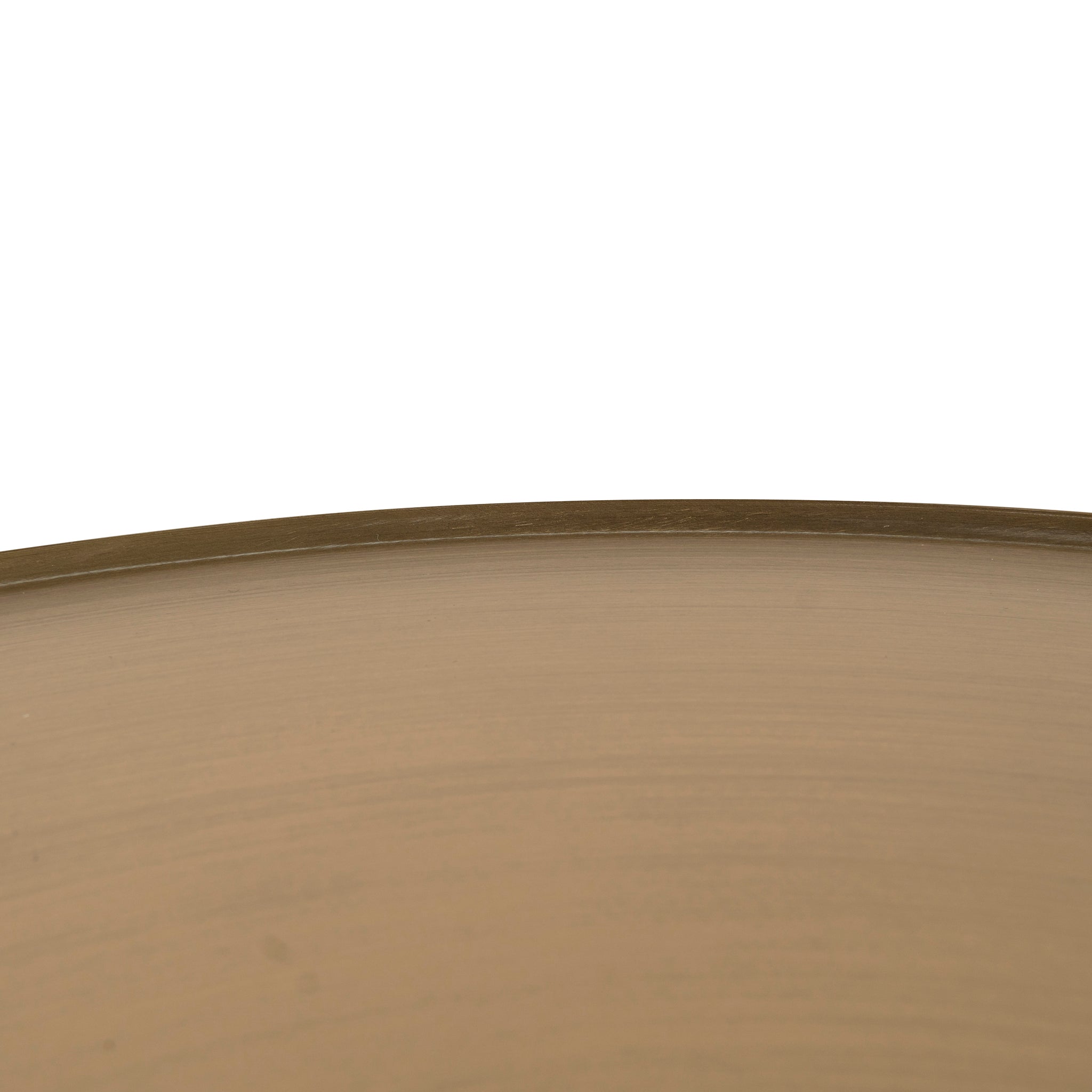 Pravina 45cm Brushed Gold Side Table - Travertine Side Table NY-Core