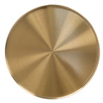 Pravina 45cm Brushed Gold Side Table - Travertine Side Table NY-Core