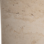 Pravina 45cm Brushed Gold Side Table - Travertine Side Table NY-Core