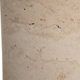 Pravina 45cm Brushed Gold Side Table - Travertine Side Table NY-Core