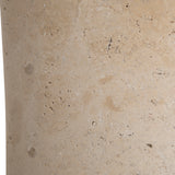 Pravina 45cm Brushed Gold Side Table - Travertine Side Table NY-Core