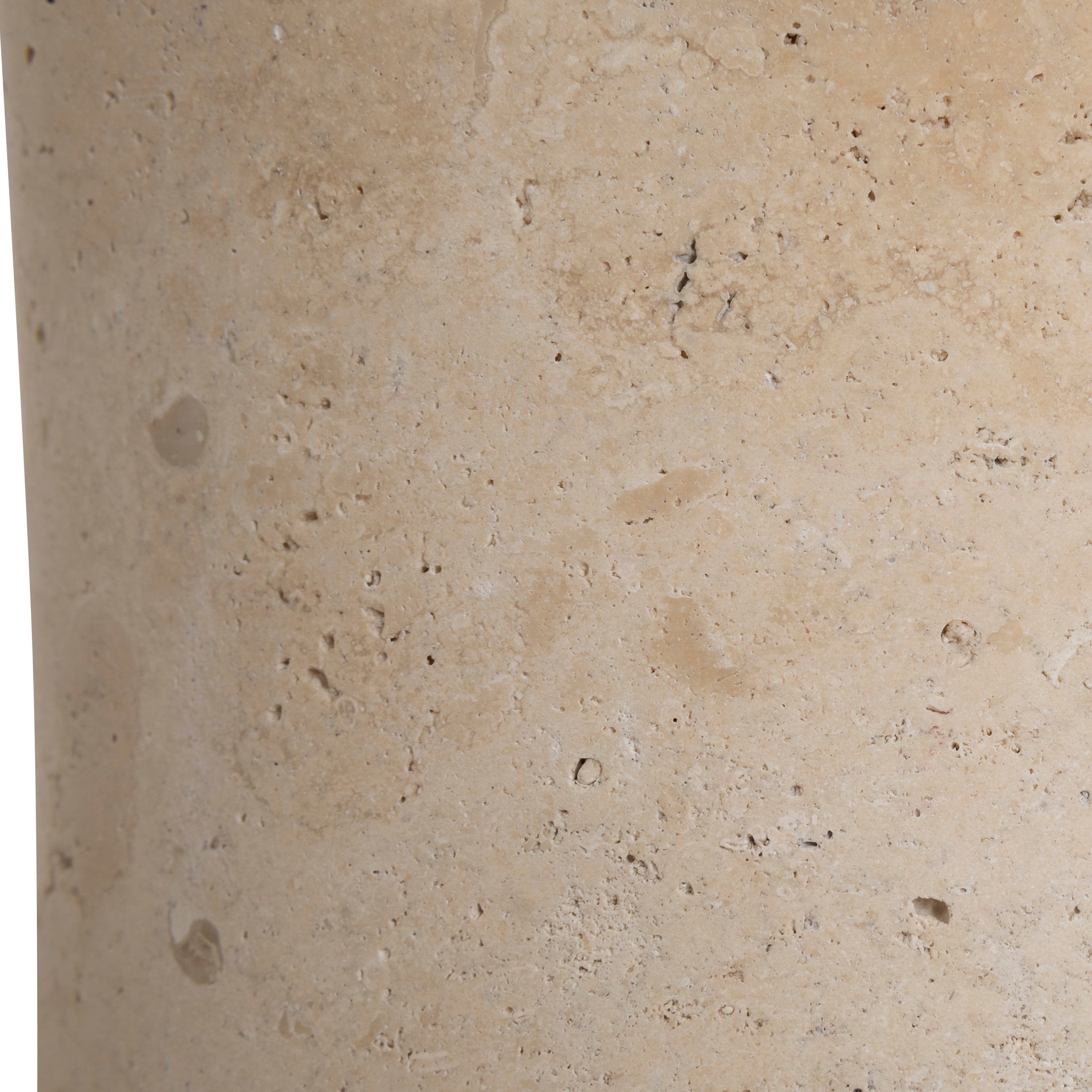 Pravina 45cm Brushed Gold Side Table - Travertine Side Table NY-Core