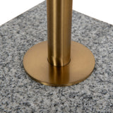 Ex Display - Kelvin 45 cm Brushed Gold Side Table - Faceted Granite Marble Side Table NY-Core