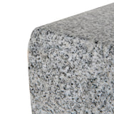 Ex Display - Kelvin 45 cm Brushed Gold Side Table - Faceted Granite Marble Side Table NY-Core