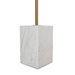 Ex Display - Pravina 45cm Brushed Gold Side Table - Carrara Marble Side Table NY-Core