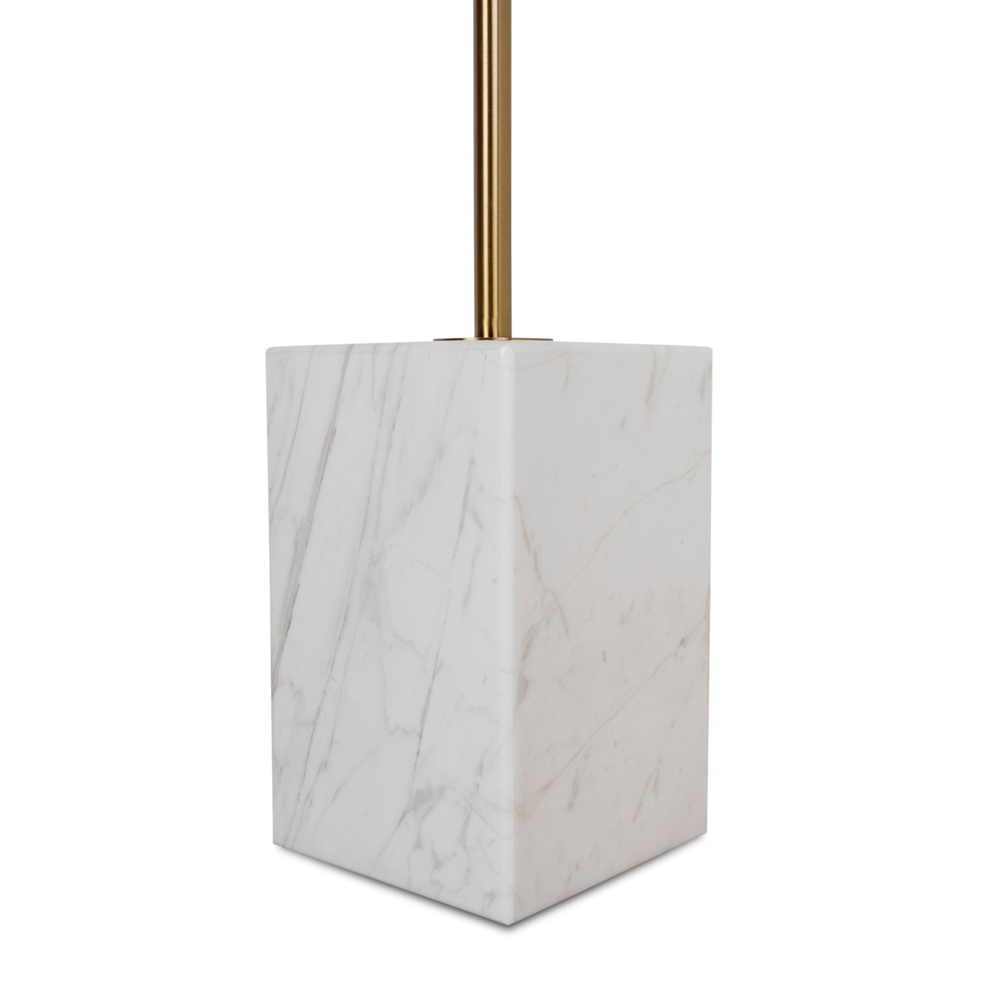 Ex Display - Pravina 45cm Brushed Gold Side Table - Carrara Marble Side Table NY-Core