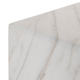 Ex Display - Pravina 45cm Brushed Gold Side Table - Carrara Marble Side Table NY-Core