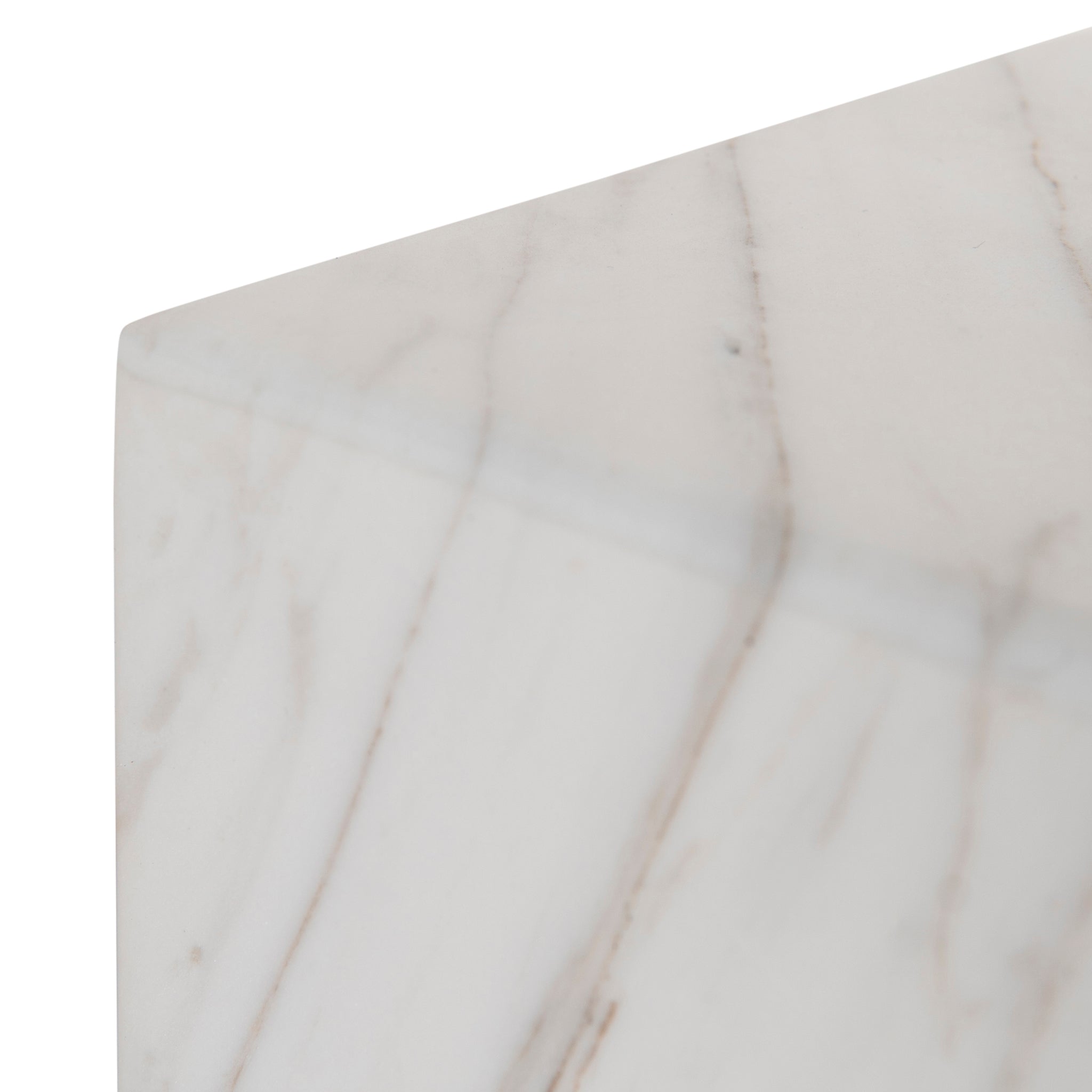 Ex Display - Pravina 45cm Brushed Gold Side Table - Carrara Marble Side Table NY-Core