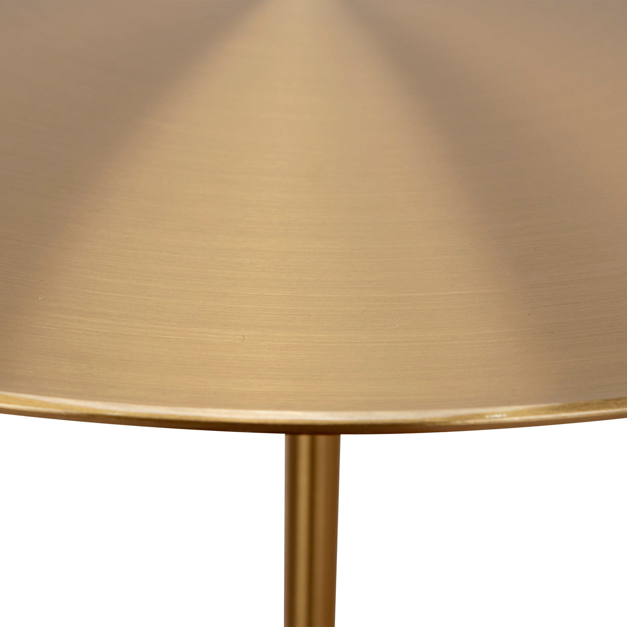Ex Display - Pravina 45cm Brushed Gold Side Table - Carrara Marble Side Table NY-Core