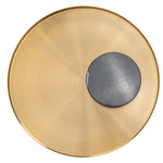 Ex Display - Marcela 40cm Round Brushed Gold Side Table - Black Marble Side Table NY-Core