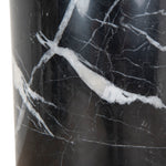 Ex Display - Marcela 40cm Round Brushed Gold Side Table - Black Marble Side Table NY-Core