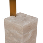 Hilaria 40 cm Brushed Gold Side Table - Natural Side Table NY-Core