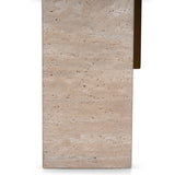 Hilaria 40 cm Brushed Gold Side Table - Natural Side Table NY-Core