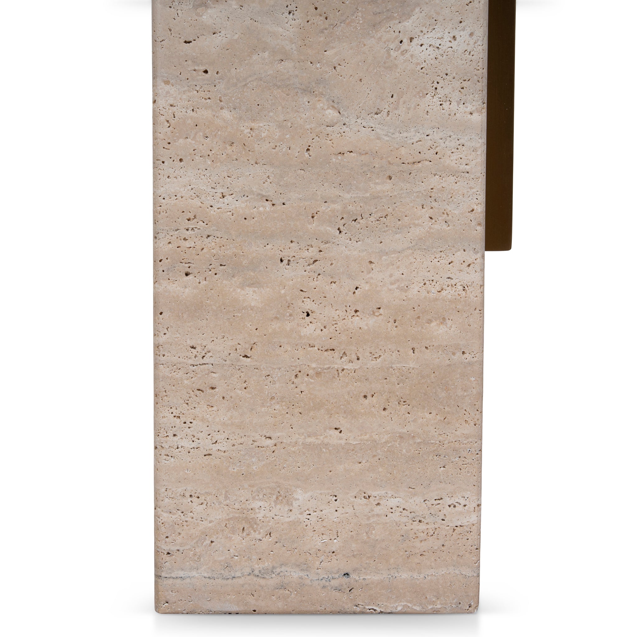 Hilaria 40 cm Brushed Gold Side Table - Natural Side Table NY-Core