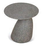 Almas 60cm Fibre Glass Side Table - Charcoal Latte Side Table NY-Core