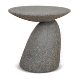 Almas 60cm Fibre Glass Side Table - Charcoal Latte Side Table NY-Core