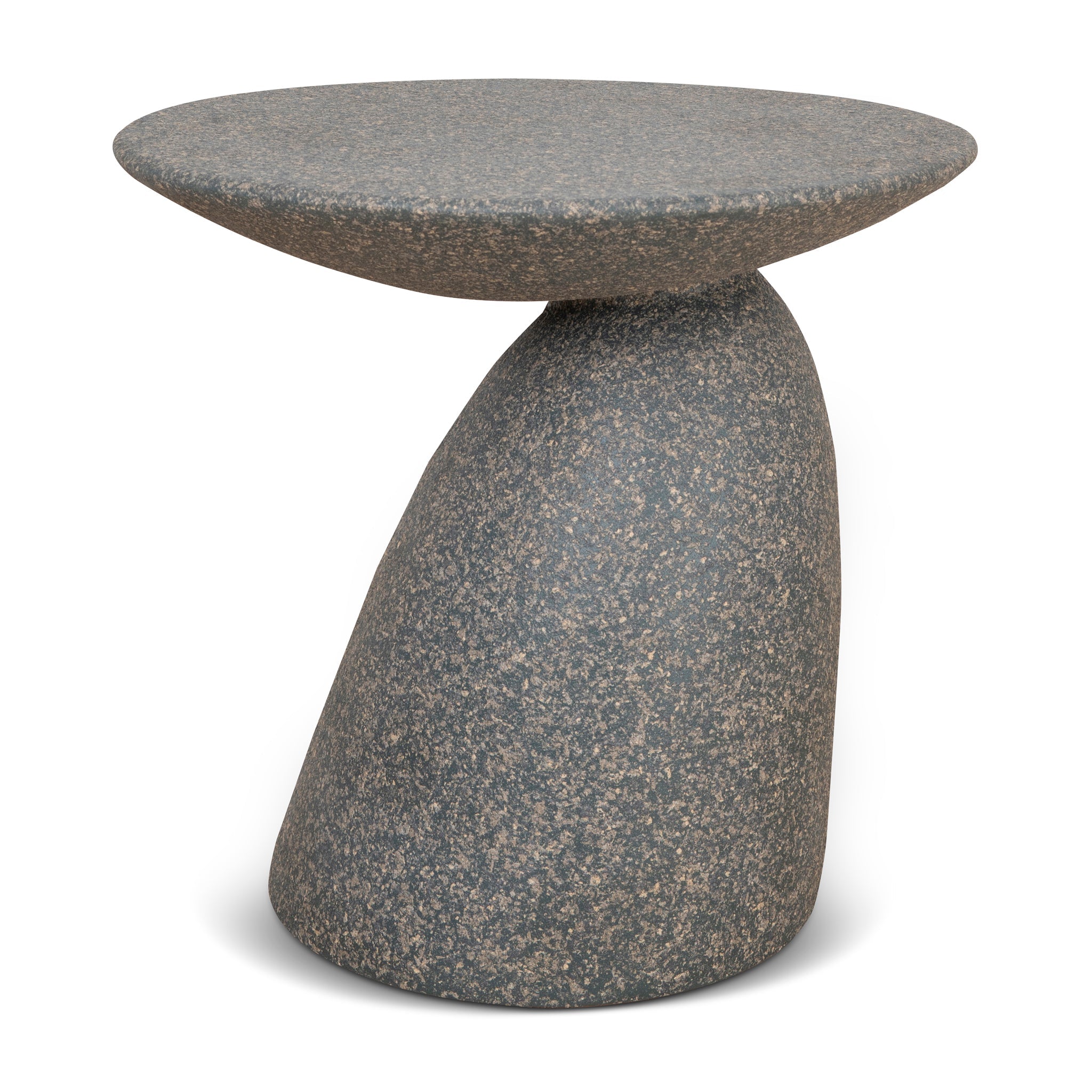 Almas 60cm Fibre Glass Side Table - Charcoal Latte Side Table NY-Core