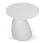 Almas 60cm Fibre Glass Side Table - White Side Table NY-Core   