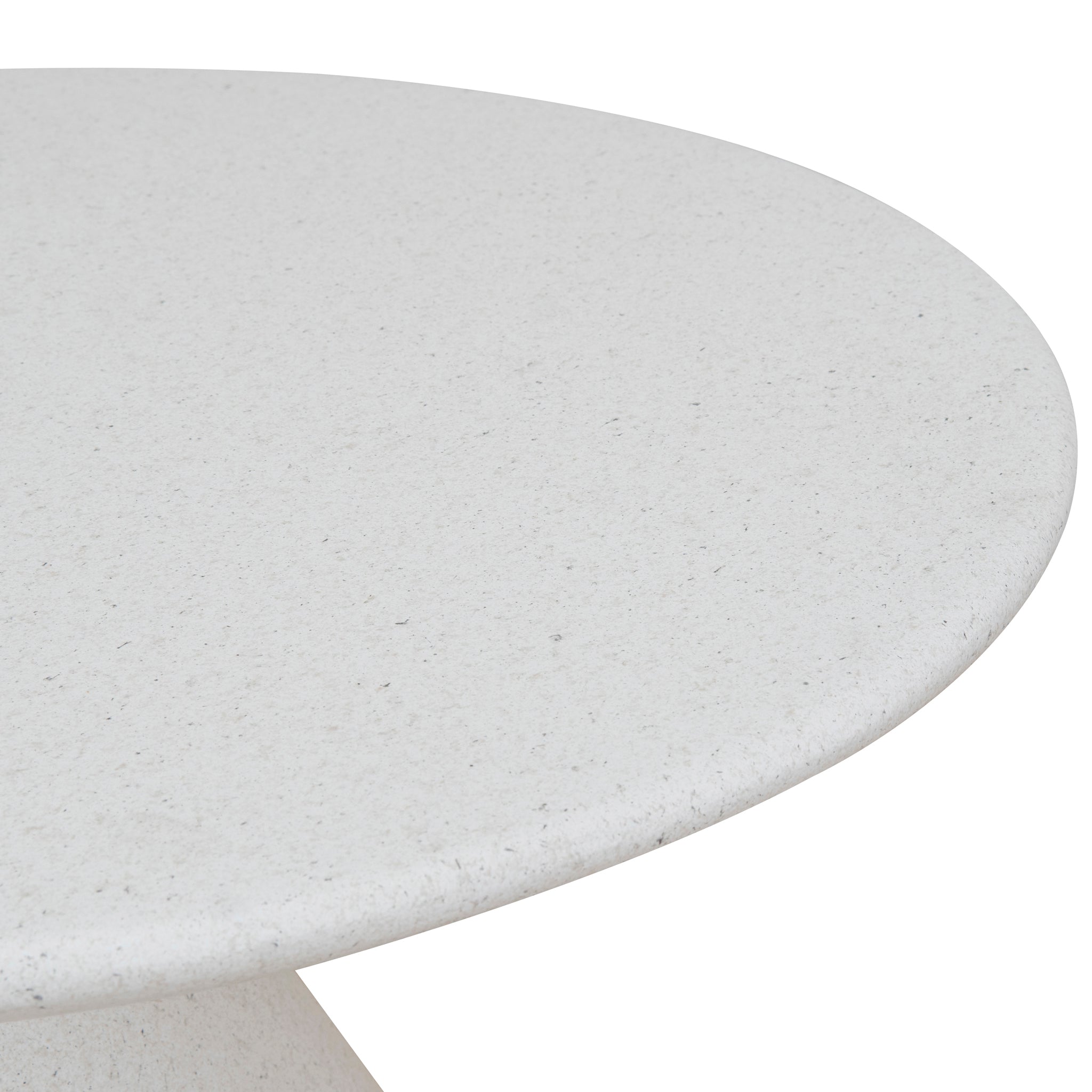 Almas 60cm Fibre Glass Side Table - White Side Table NY-Core   