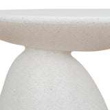 Almas 60cm Fibre Glass Side Table - White Side Table NY-Core   