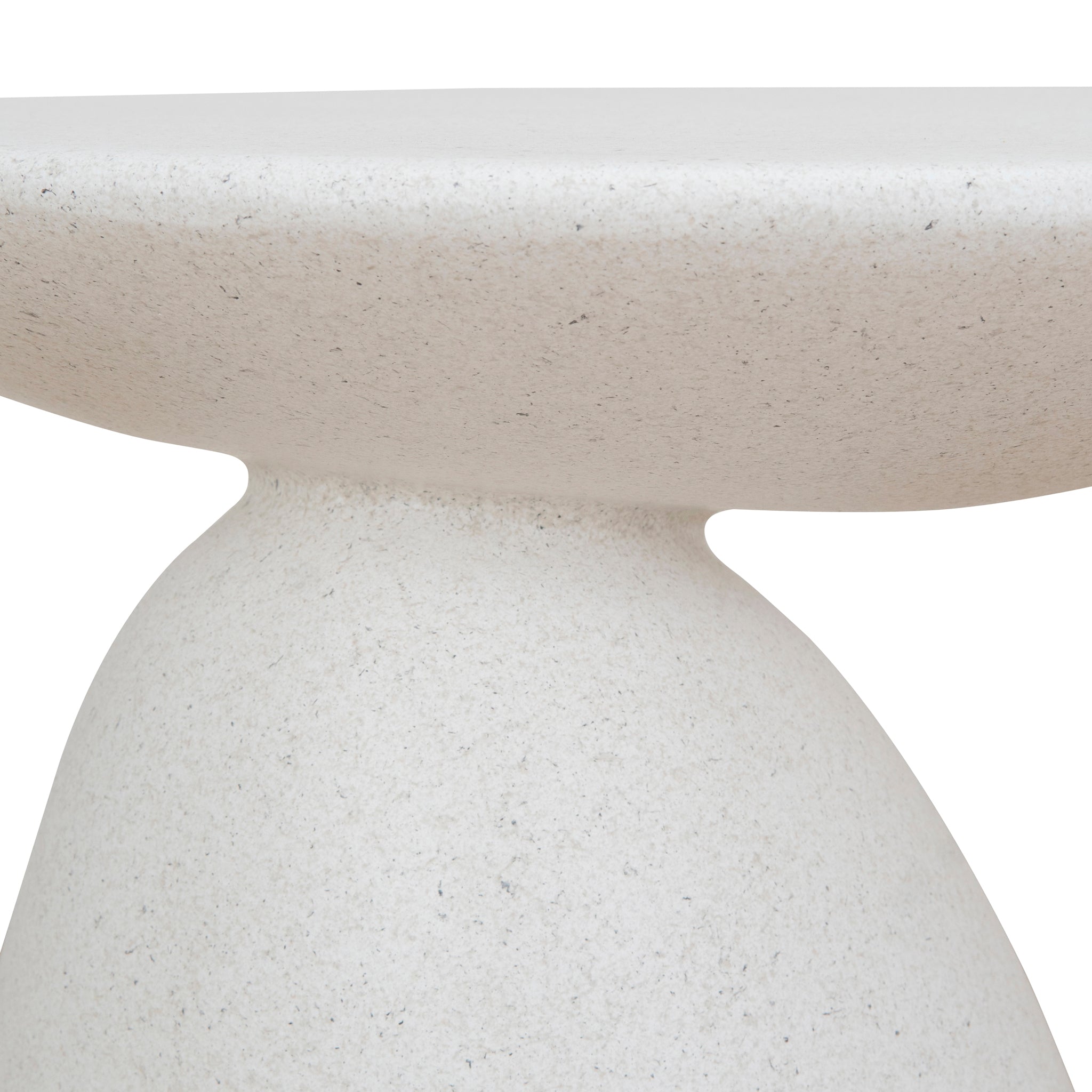 Almas 60cm Fibre Glass Side Table - White Side Table NY-Core   