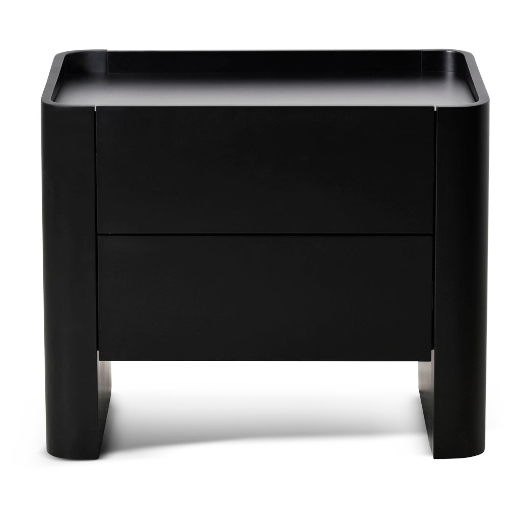 Ex Display - Latonya Bedside Table - Matte Black Bedside Table Iggy-Core