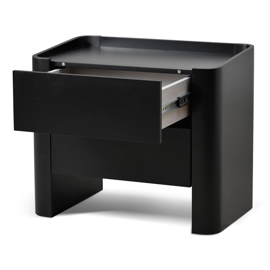 Ex Display - Latonya Bedside Table - Matte Black Bedside Table Iggy-Core