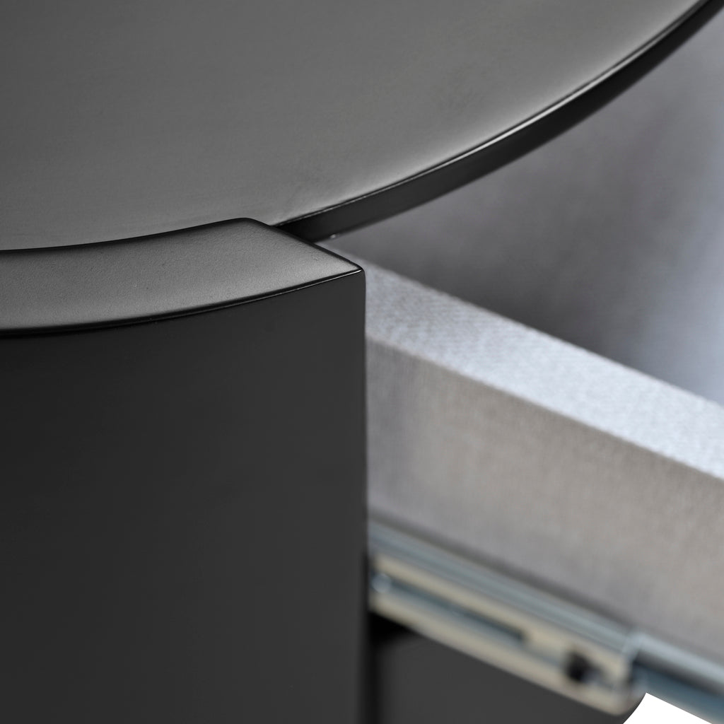 Ex Display - Nithya Bedside Table - Full Matte Black Bedside Table Iggy-Core