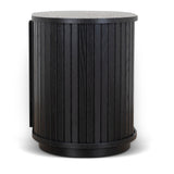 Ex Display - Linea 55cm Side Table - Full Black Bedside Table KD-Core