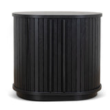 Ex Display - Linea 55cm Side Table - Full Black Bedside Table KD-Core