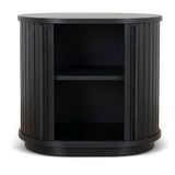 Ex Display - Linea 55cm Side Table - Full Black Bedside Table KD-Core
