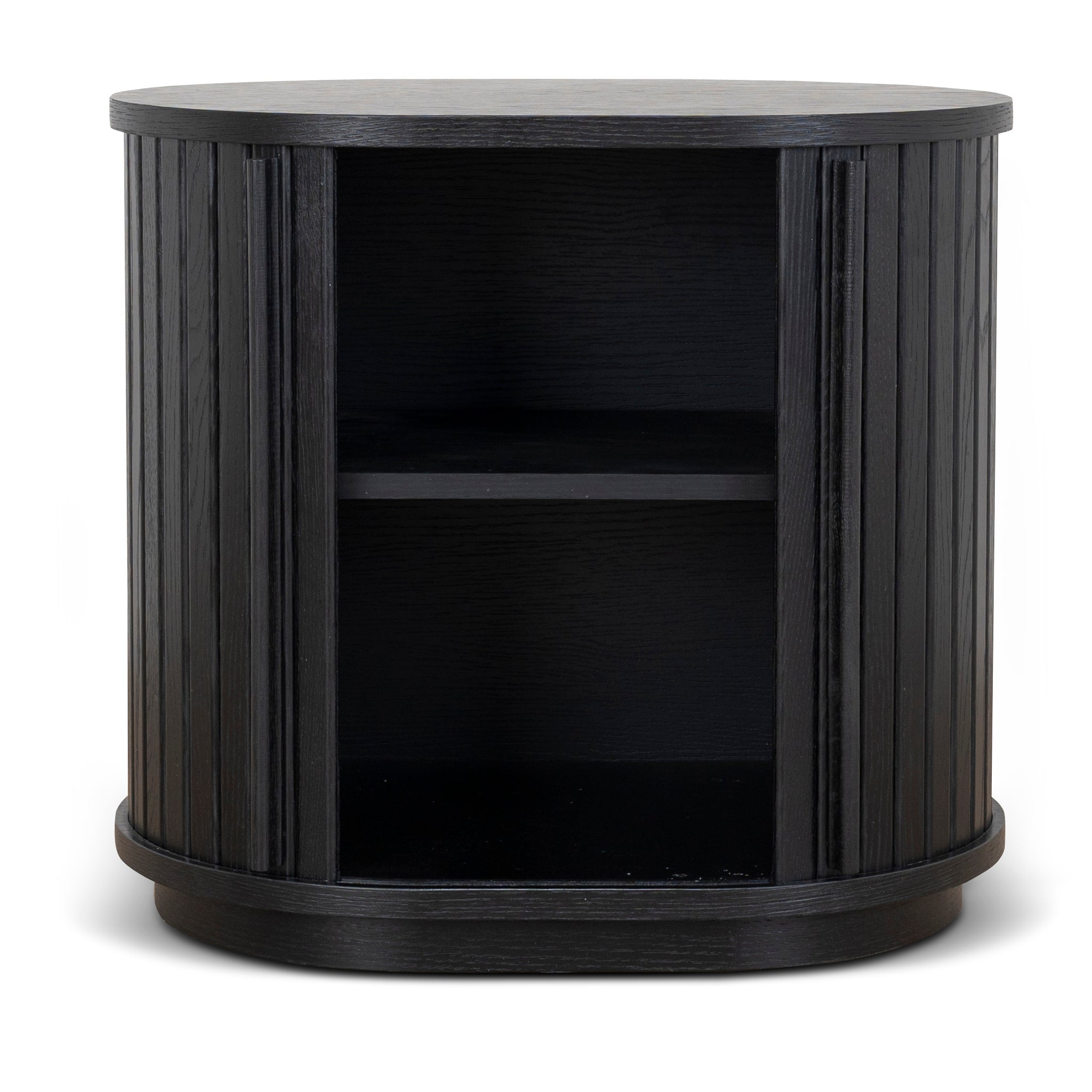 Ex Display - Linea 55cm Side Table - Full Black Bedside Table KD-Core