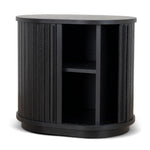 Ex Display - Linea 55cm Side Table - Full Black Bedside Table KD-Core