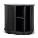Ex Display - Linea 55cm Side Table - Full Black Bedside Table KD-Core