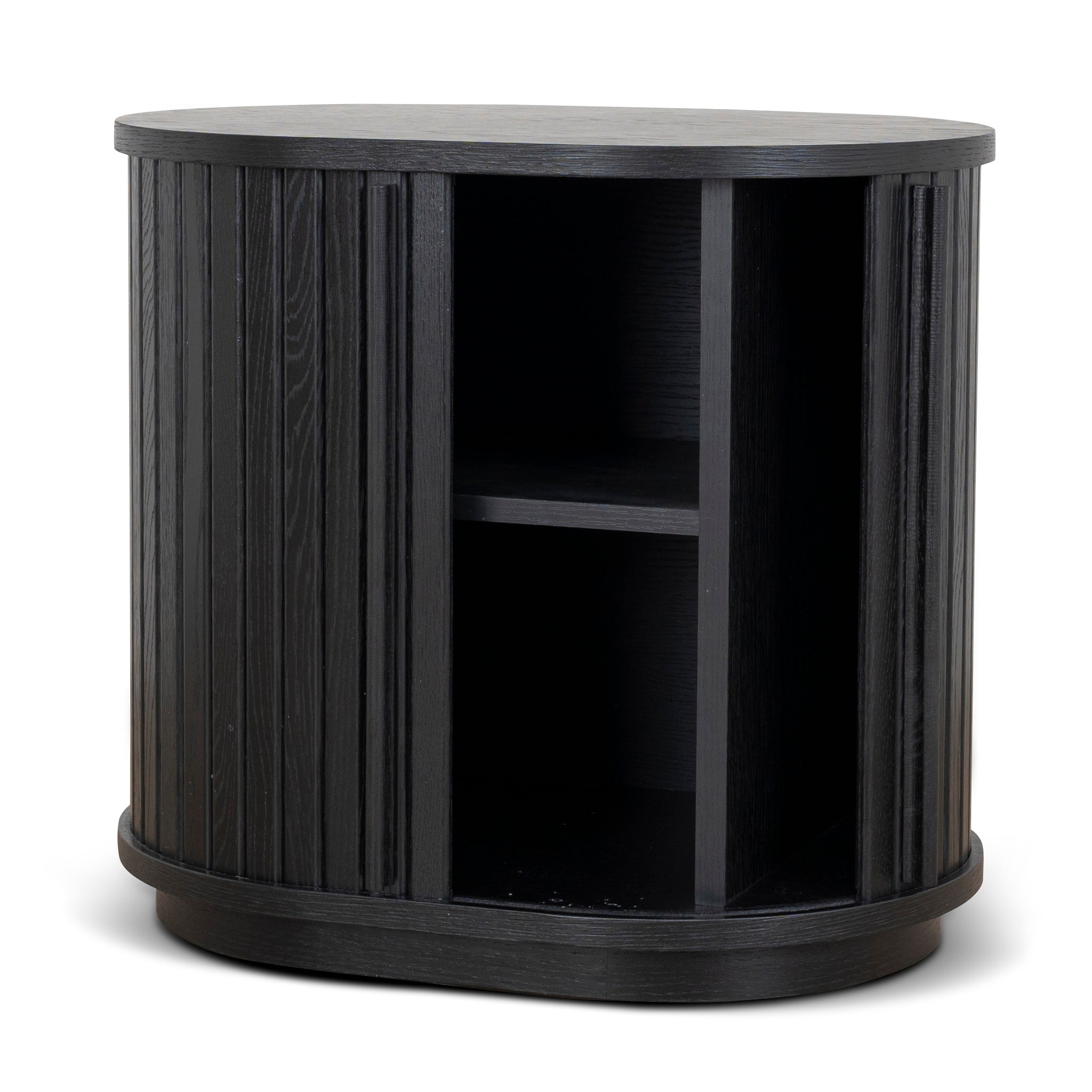 Ex Display - Linea 55cm Side Table - Full Black Bedside Table KD-Core