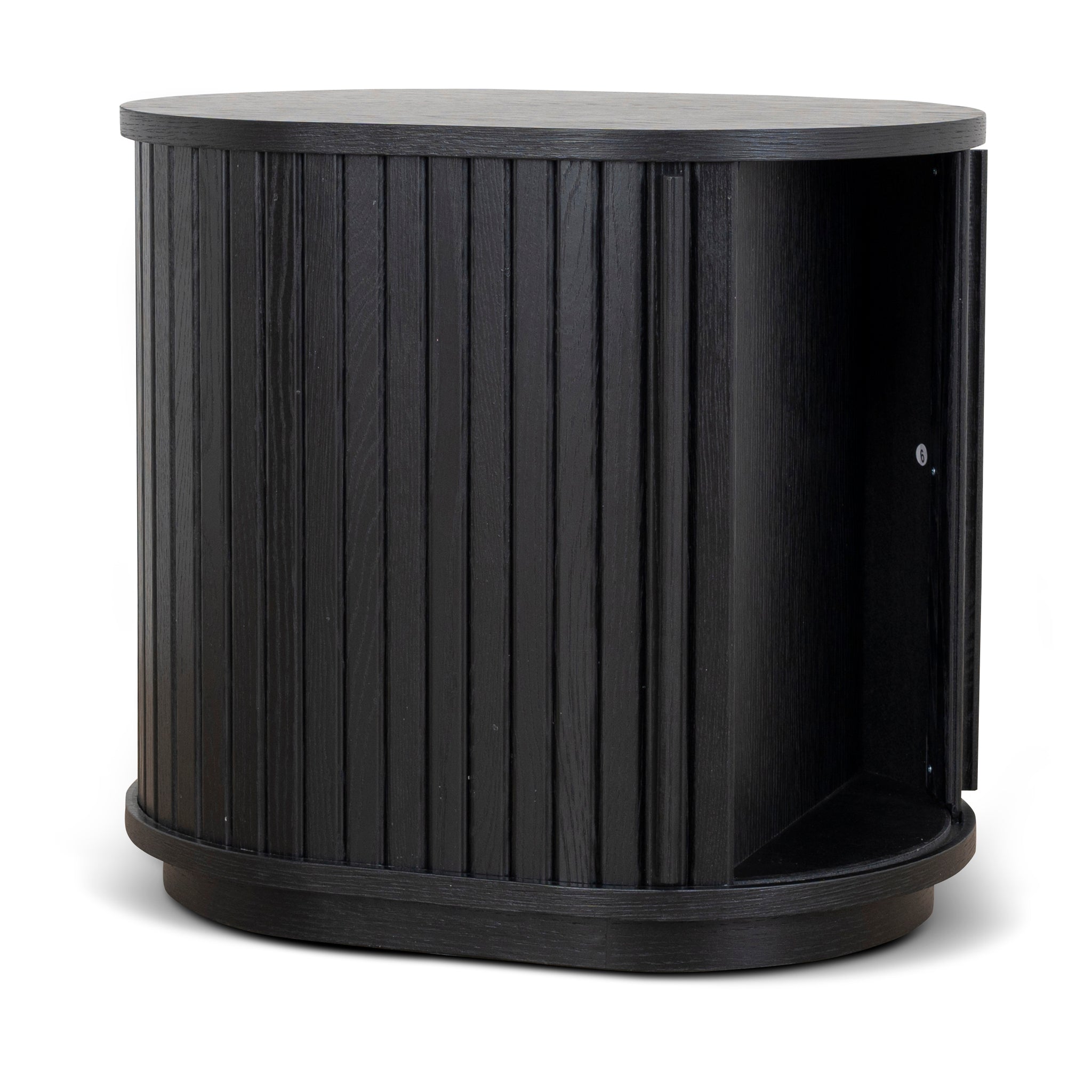 Ex Display - Linea 55cm Side Table - Full Black Bedside Table KD-Core