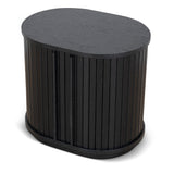 Ex Display - Linea 55cm Side Table - Full Black Bedside Table KD-Core