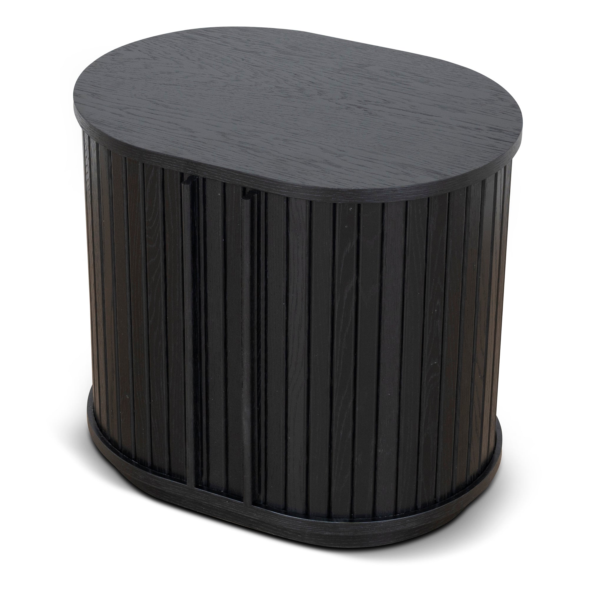 Ex Display - Linea 55cm Side Table - Full Black Bedside Table KD-Core