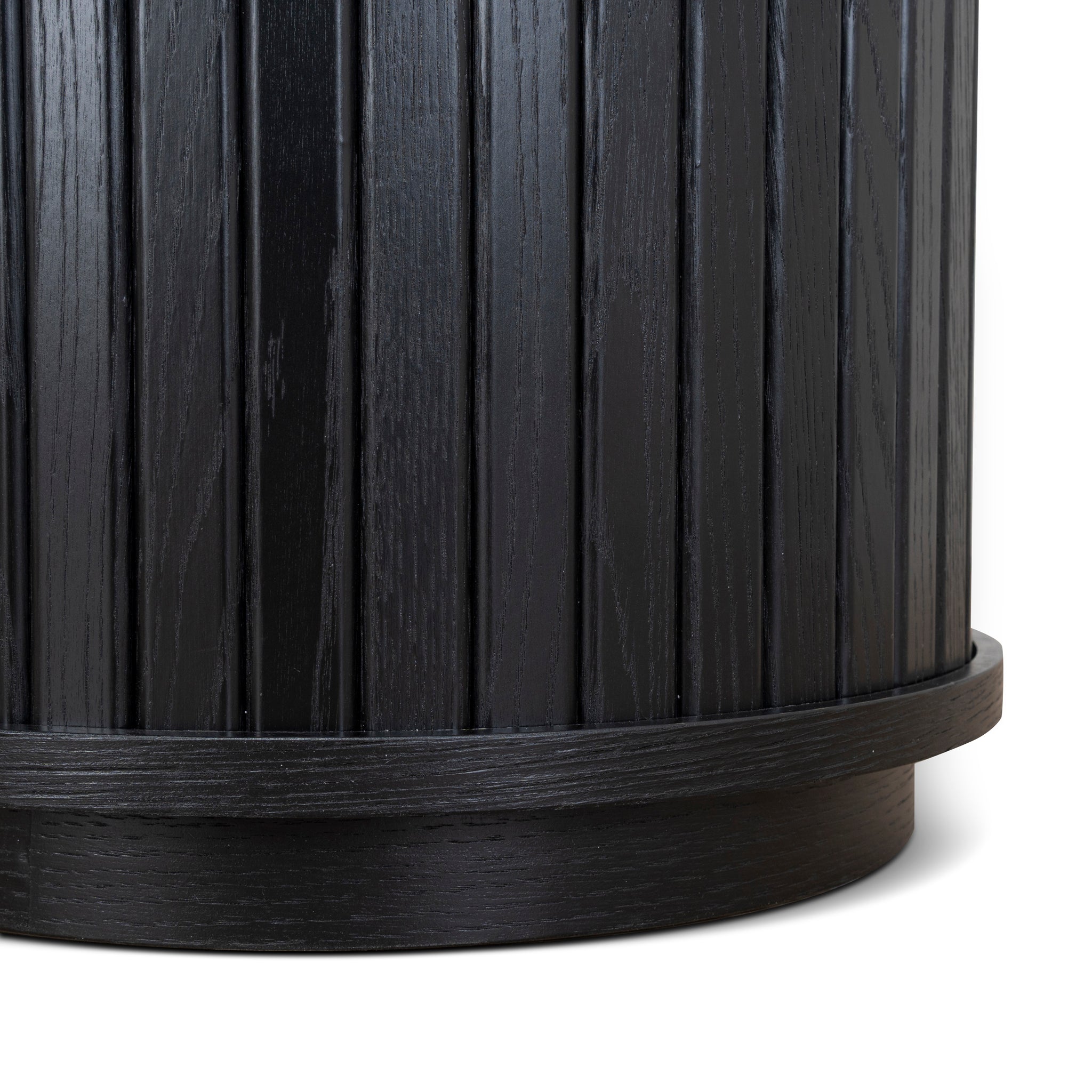 Ex Display - Linea 55cm Side Table - Full Black Bedside Table KD-Core