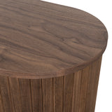 Linea 55cm Side Table - Walnut Bedside Table KD-Core