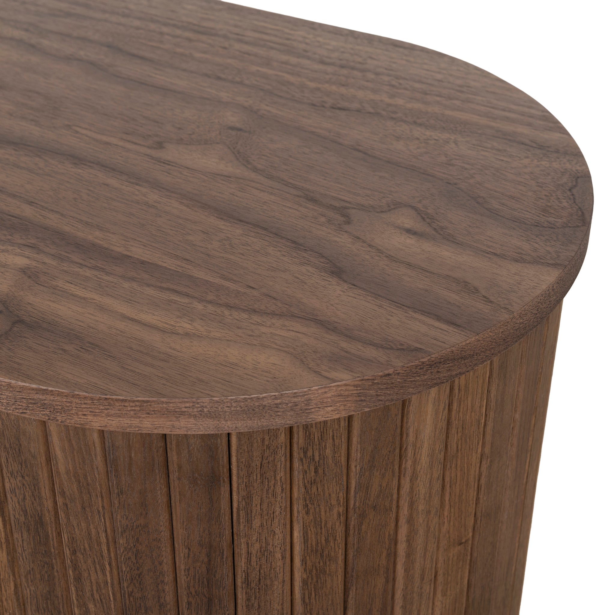 Linea 55cm Side Table - Walnut Bedside Table KD-Core