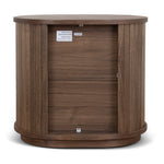 Linea 55cm Side Table - Walnut Bedside Table KD-Core