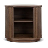 Linea 55cm Side Table - Walnut Bedside Table KD-Core
