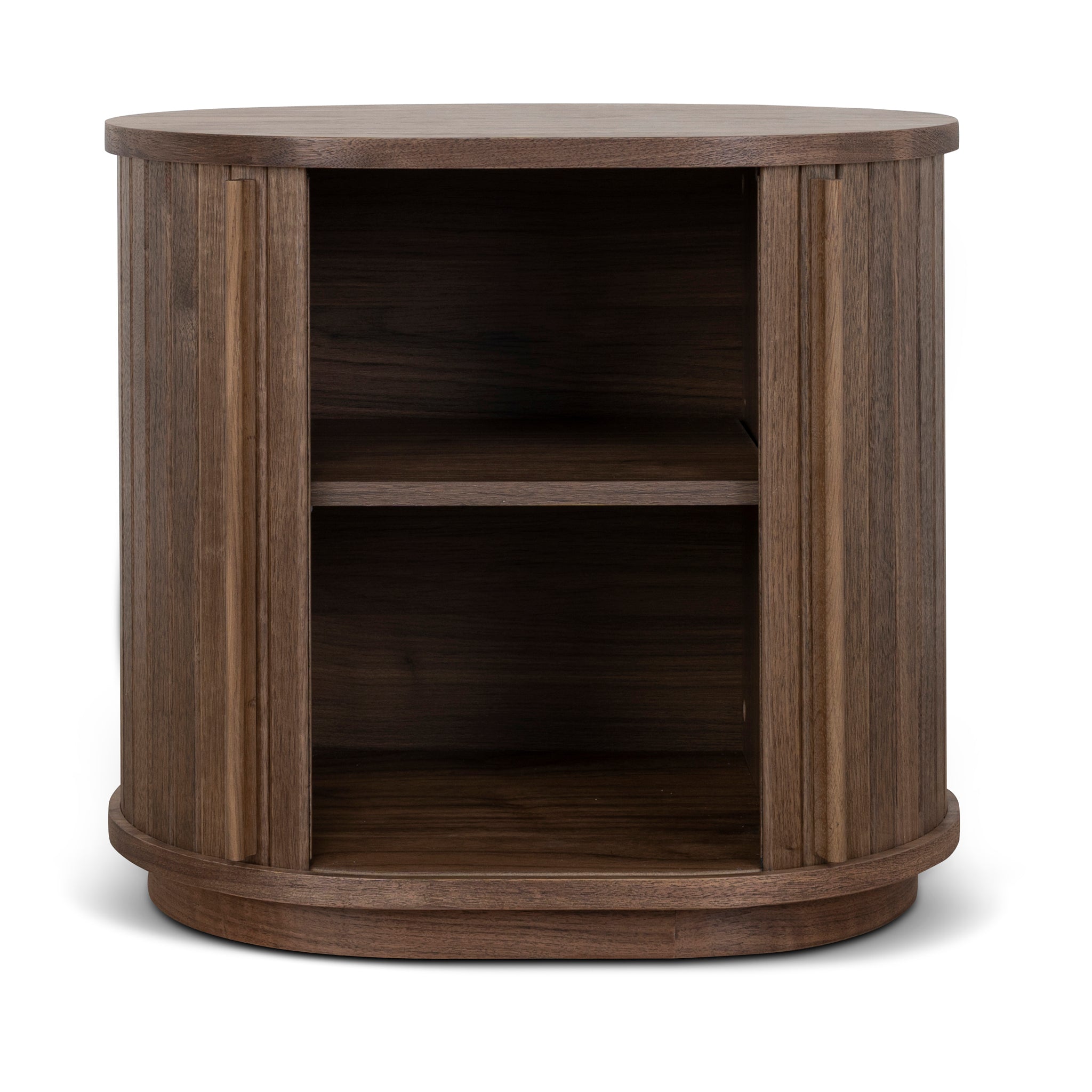 Linea 55cm Side Table - Walnut Bedside Table KD-Core
