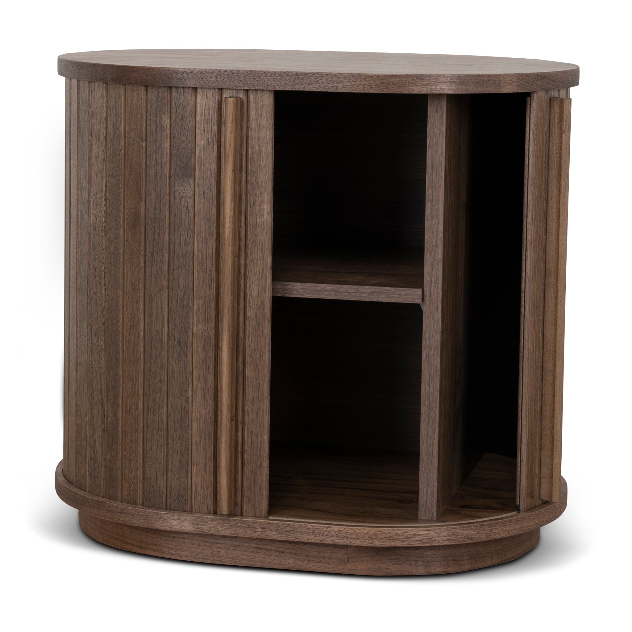 Linea 55cm Side Table - Walnut Bedside Table KD-Core