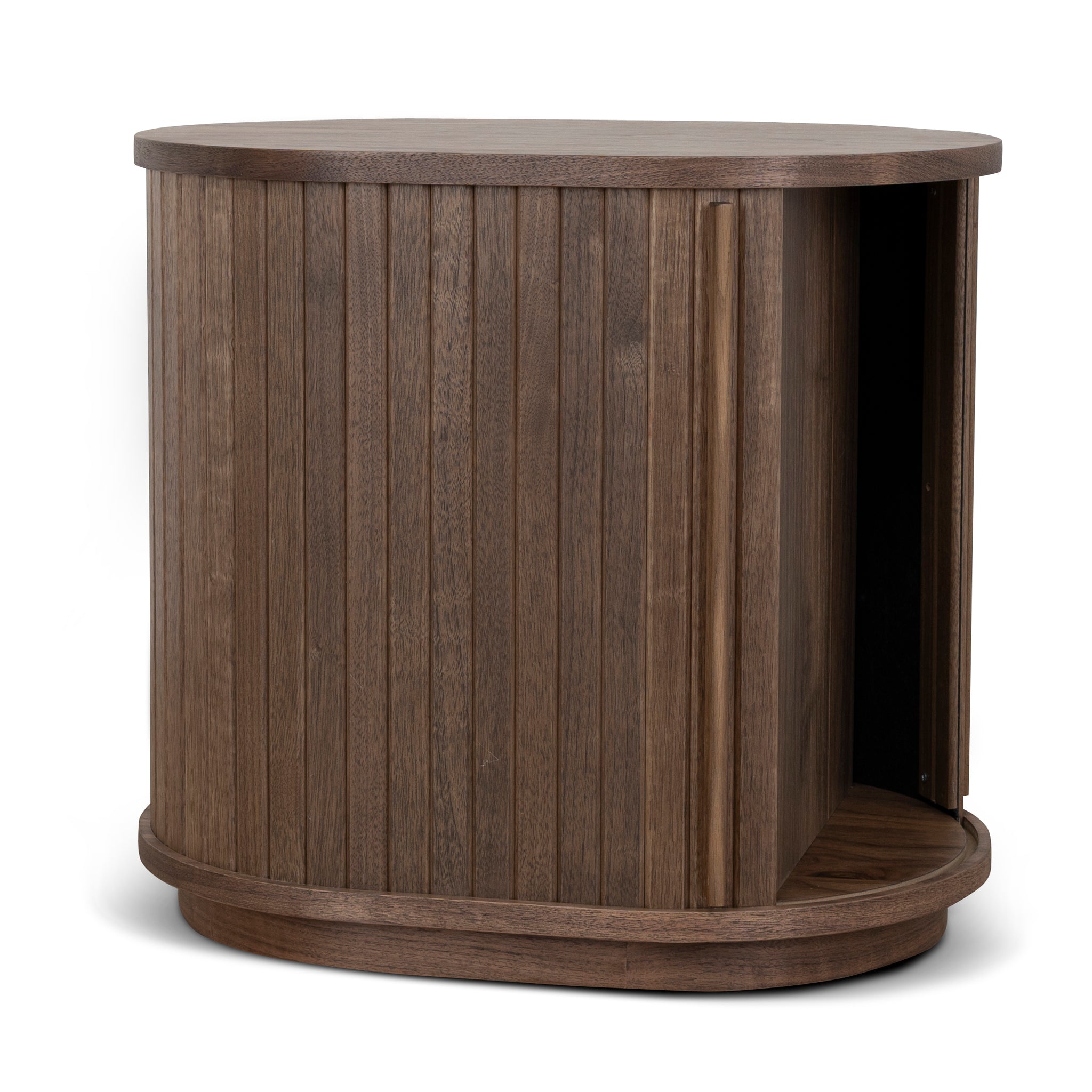 Linea 55cm Side Table - Walnut Bedside Table KD-Core